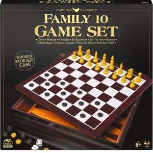 Family 10 Game Set - Black and White